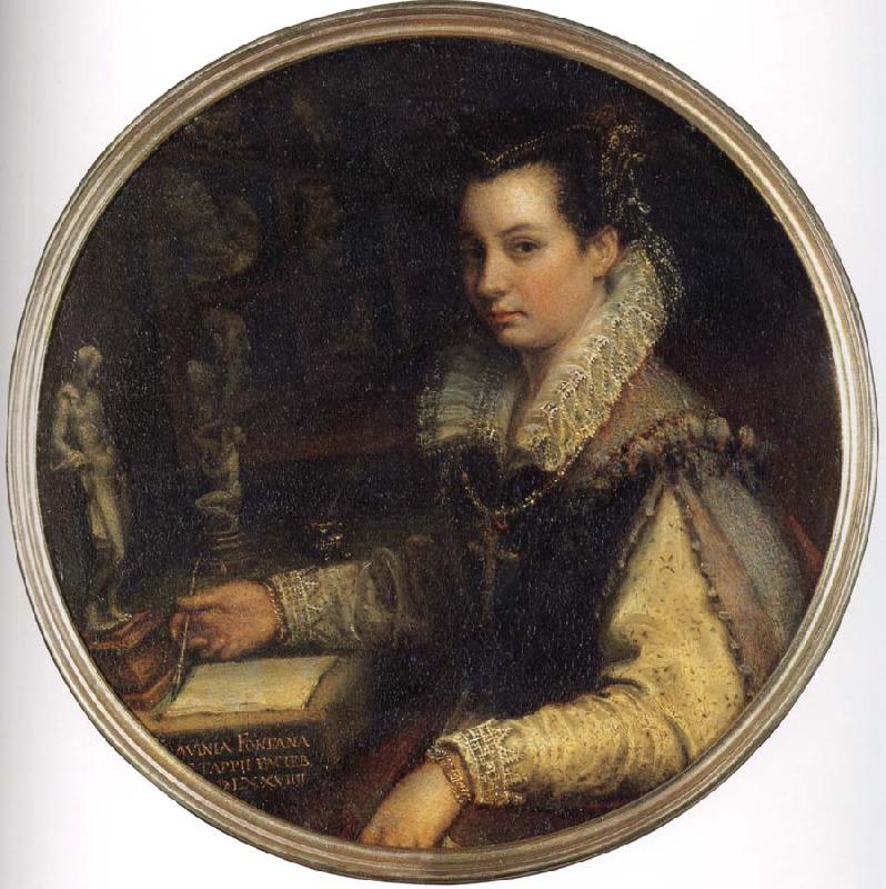 Lavinia Fontana Self portrait oil painting image